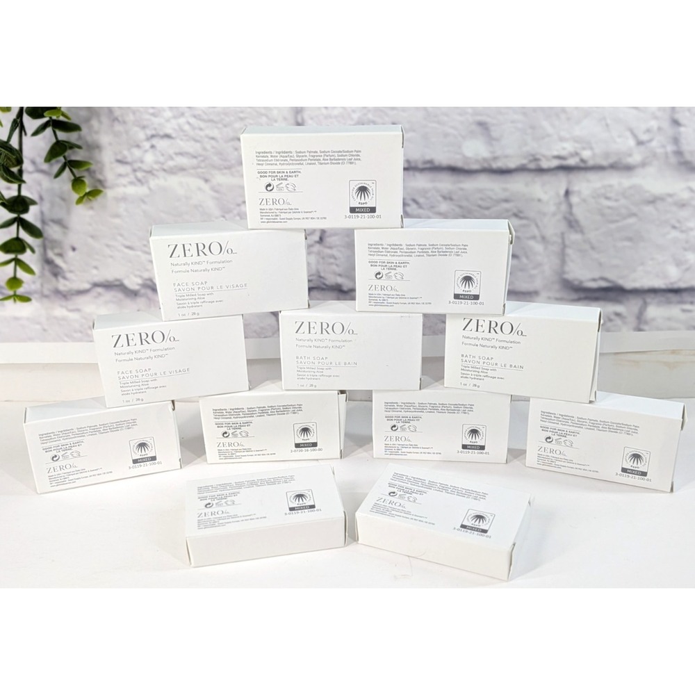 LOT 12‎ NIB🚨Zero % Naturally Kind Formulation Face Soap Sample Travel Size 1 oz